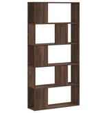 VidaXL Boekenkast 5-laags 80,5x23,5x162,5 cm hout bruin eikenkleurig