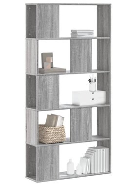 VidaXL Boekenkast 5-laags 80,5x23,5x162,5 cm bewerkt hout grijs sonoma