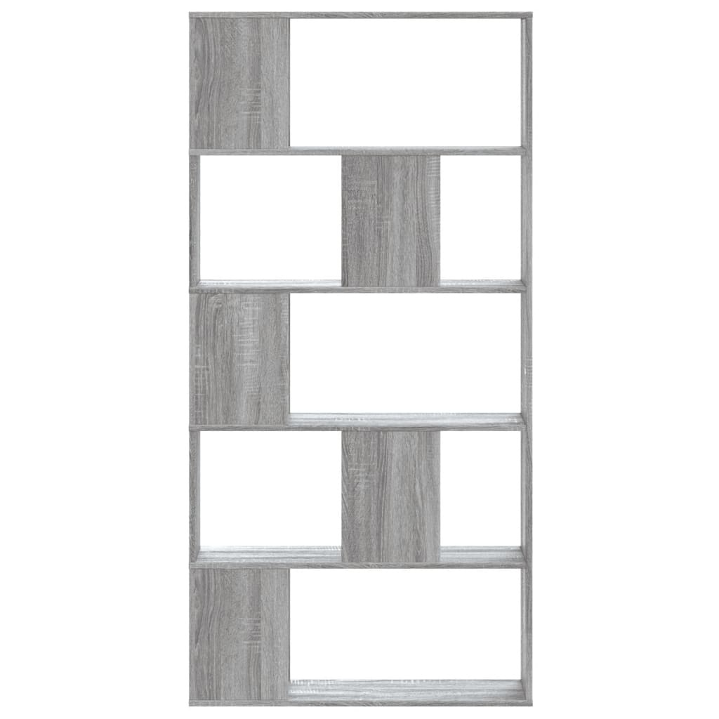 VidaXL Boekenkast 5-laags 80,5x23,5x162,5 cm bewerkt hout grijs sonoma
