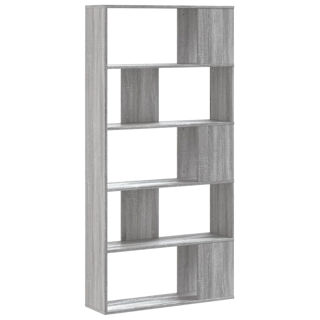 VidaXL Boekenkast 5-laags 80,5x23,5x162,5 cm bewerkt hout grijs sonoma