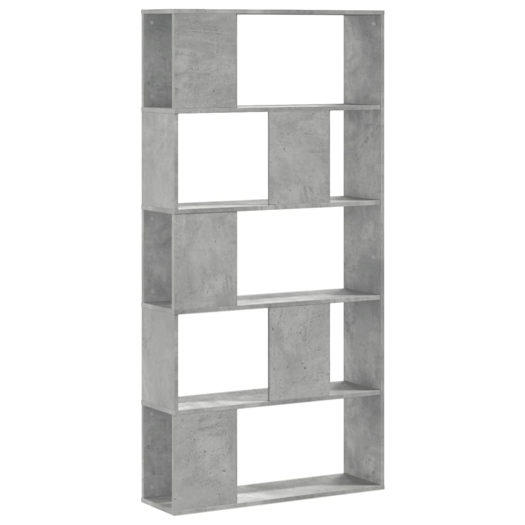 VidaXL Boekenkast 5-laags 80,5x23,5x162,5 cm bewerkt hout betongrijs