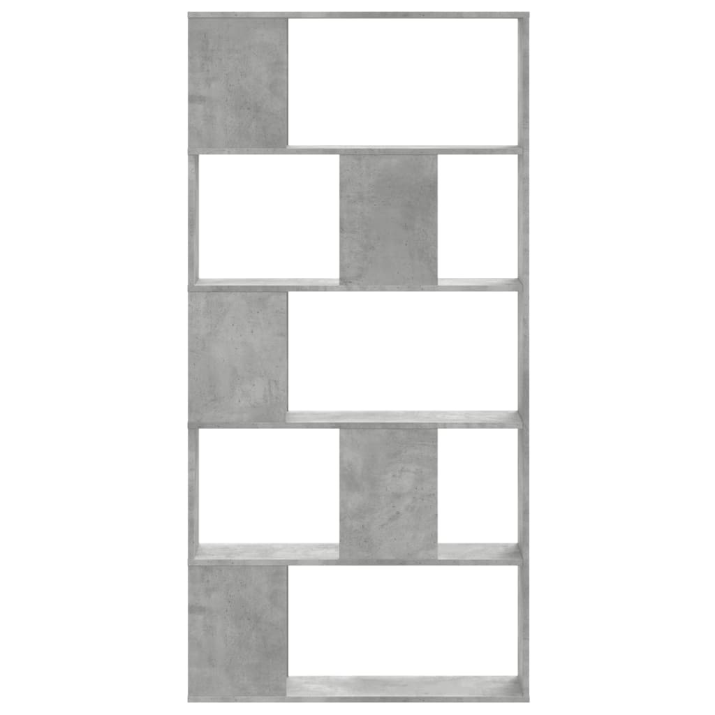 VidaXL Boekenkast 5-laags 80,5x23,5x162,5 cm bewerkt hout betongrijs