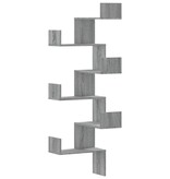 VidaXL Hoekwandschap 45x45x147 cm bewerkt hout grijs sonoma eikenkleur