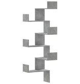 VidaXL Hoekwandschap 45x45x147 cm bewerkt hout betongrijs