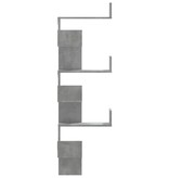 VidaXL Hoekwandschap 45x45x147 cm bewerkt hout betongrijs