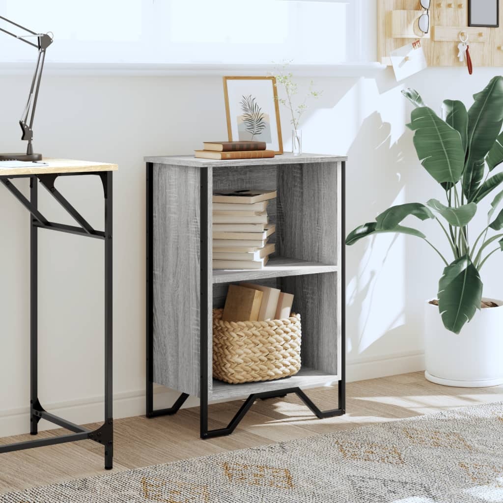 VidaXL Boekenkast 50x31x74,5 cm bewerkt hout grijs sonoma eikenkleur