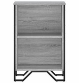 VidaXL Boekenkast 50x31x74,5 cm bewerkt hout grijs sonoma eikenkleur