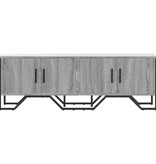 VidaXL Tv-meubel 122x34x41 cm bewerkt hout grijs sonoma eikenkleurig