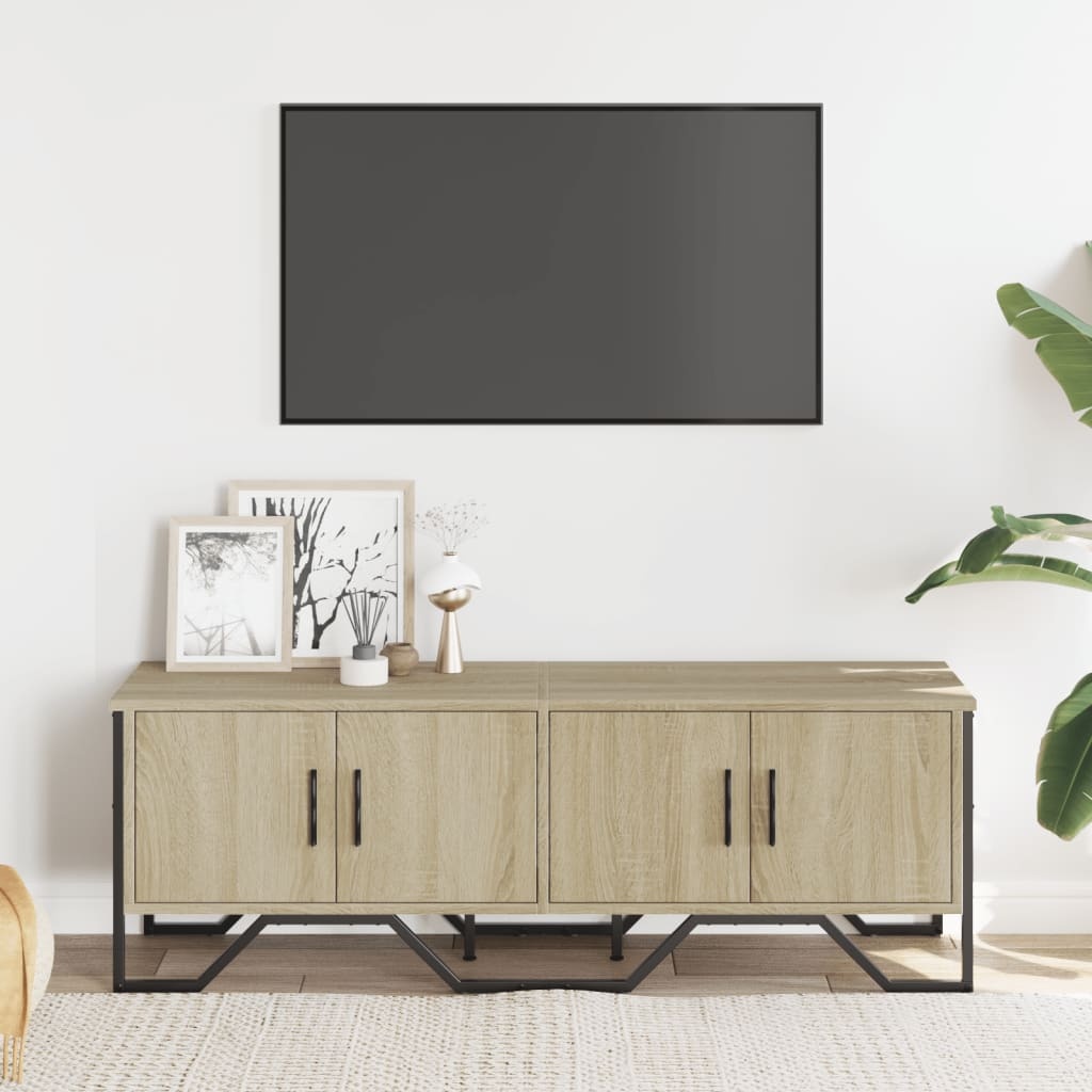 VidaXL Tv-meubel 122x34x41 cm bewerkt hout sonoma eikenkleurig