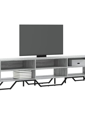 VidaXL Tv-meubel 180x34x41 cm bewerkt hout grijs sonoma eikenkleurig