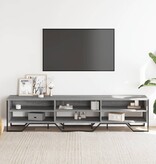 VidaXL Tv-meubel 180x34x41 cm bewerkt hout grijs sonoma eikenkleurig