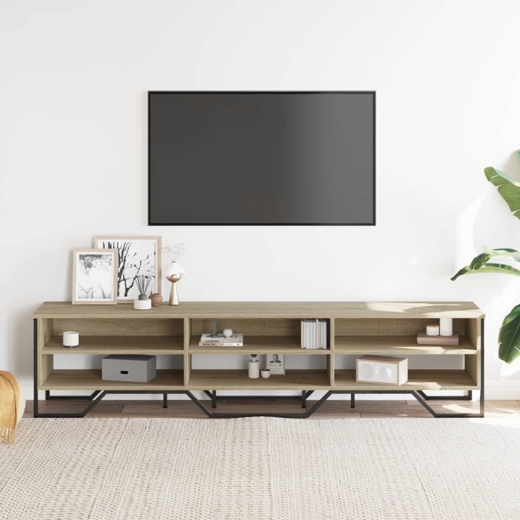 VidaXL Tv-meubel 180x34x41 cm bewerkt hout sonoma eikenkleurig
