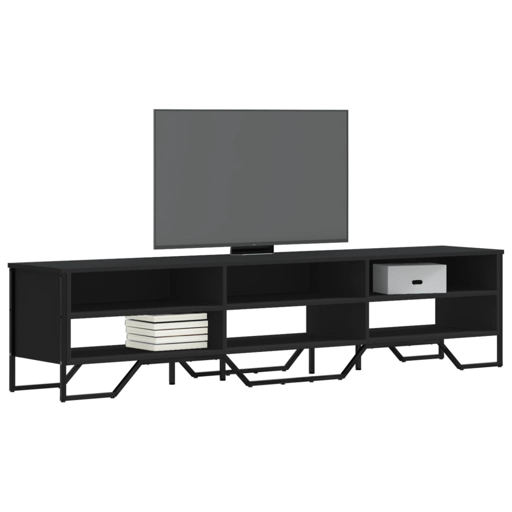 VidaXL Tv-meubel 180x34x41 cm bewerkt hout zwart