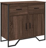 VidaXL Dressoir 79.5x35,5x74,5 cm bewerkt hout bruin eikenkleur