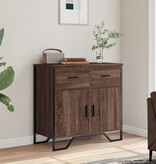 VidaXL Dressoir 79.5x35,5x74,5 cm bewerkt hout bruin eikenkleur