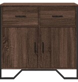 VidaXL Dressoir 79.5x35,5x74,5 cm bewerkt hout bruin eikenkleur