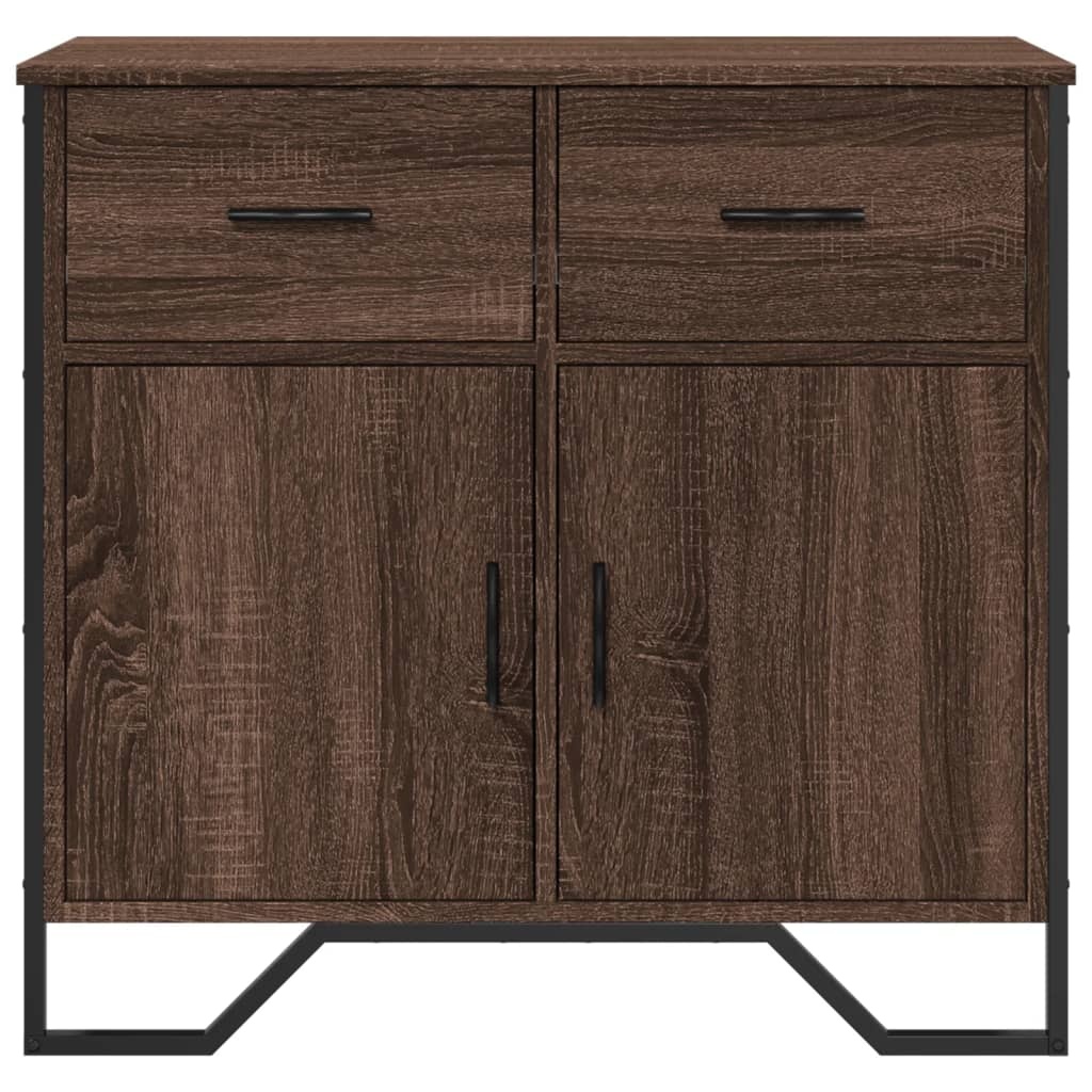 VidaXL Dressoir 79.5x35,5x74,5 cm bewerkt hout bruin eikenkleur