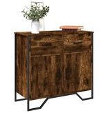 VidaXL Dressoir 79.5x35,5x74,5 cm bewerkt hout gerookt eikenkleurig