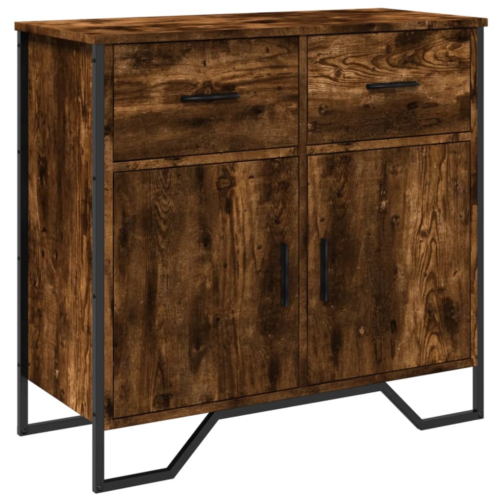 VidaXL Dressoir 79.5x35,5x74,5 cm bewerkt hout gerookt eikenkleurig