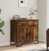VidaXL Dressoir 79.5x35,5x74,5 cm bewerkt hout gerookt eikenkleurig