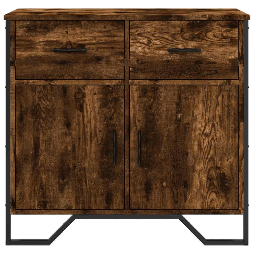 VidaXL Dressoir 79.5x35,5x74,5 cm bewerkt hout gerookt eikenkleurig