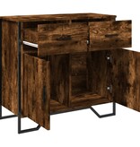 VidaXL Dressoir 79.5x35,5x74,5 cm bewerkt hout gerookt eikenkleurig