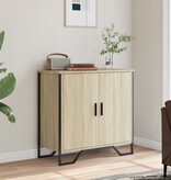 VidaXL Dressoir 78x35,5x74,5 cm bewerkt hout sonoma eikenkleurig