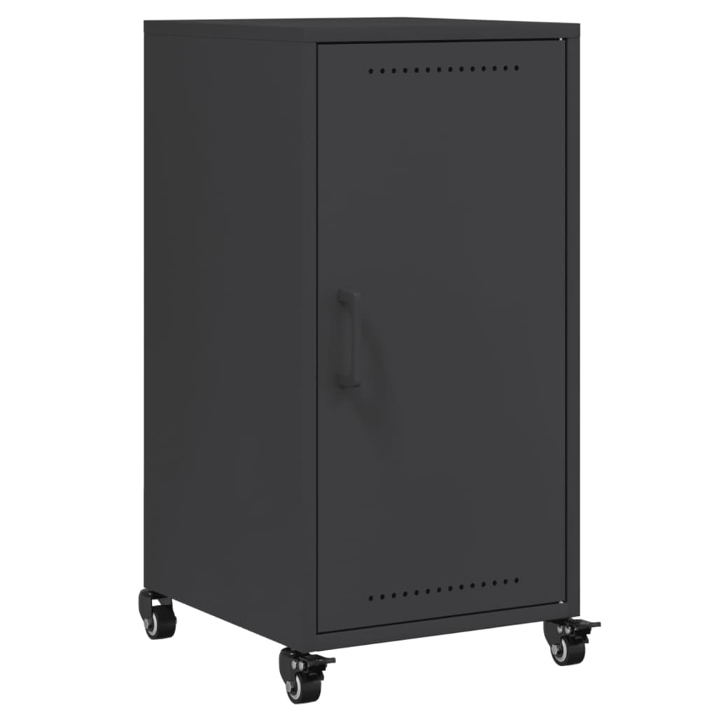 VidaXL Dressoir 36x39x72 cm koudgewalst staal zwart