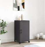 VidaXL Dressoir 36x39x72 cm koudgewalst staal zwart
