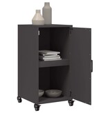 VidaXL Dressoir 36x39x72 cm koudgewalst staal zwart