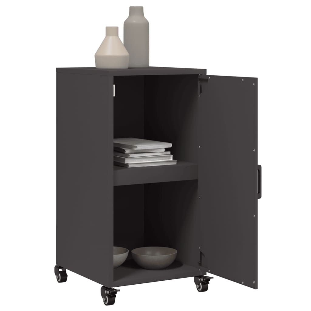 VidaXL Dressoir 36x39x72 cm koudgewalst staal zwart