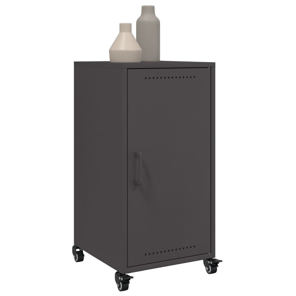 VidaXL Dressoir 36x39x72 cm koudgewalst staal zwart