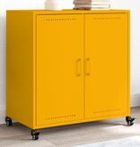 VidaXL Dressoir 68,5x39x72 cm koudgewalst staal mosterdgeel