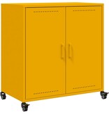 VidaXL Dressoir 68,5x39x72 cm koudgewalst staal mosterdgeel