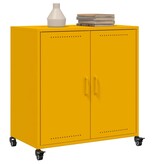 VidaXL Dressoir 68,5x39x72 cm koudgewalst staal mosterdgeel