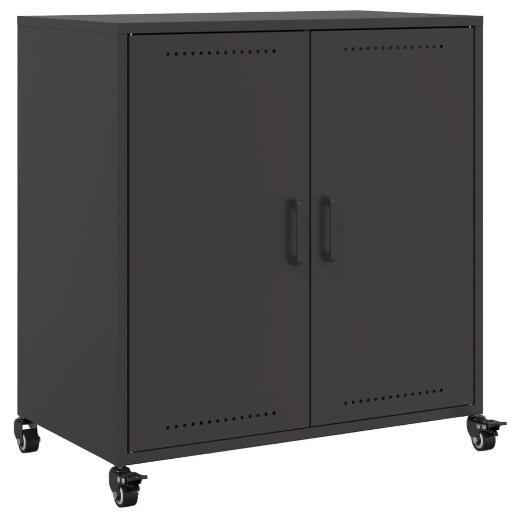VidaXL Dressoir 68,5x39x72 cm koudgewalst staal zwart