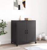 VidaXL Dressoir 68,5x39x72 cm koudgewalst staal zwart