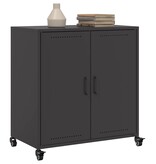 VidaXL Dressoir 68,5x39x72 cm koudgewalst staal zwart