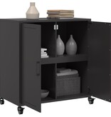 VidaXL Dressoir 68,5x39x72 cm koudgewalst staal zwart