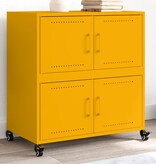 VidaXL Dressoir 68,5x39x72 cm koudgewalst staal mosterdgeel