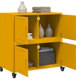 VidaXL Dressoir 68,5x39x72 cm koudgewalst staal mosterdgeel
