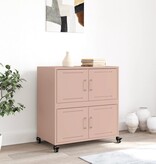VidaXL Dressoir 68,5x39x72 cm koudgewalst staal roze