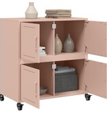 VidaXL Dressoir 68,5x39x72 cm koudgewalst staal roze