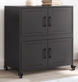 VidaXL Dressoir 68,5x39x72 cm koudgewalst staal zwart