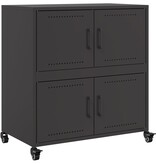 VidaXL Dressoir 68,5x39x72 cm koudgewalst staal zwart