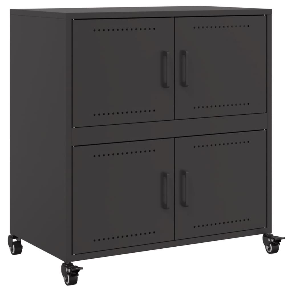 VidaXL Dressoir 68,5x39x72 cm koudgewalst staal zwart