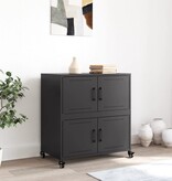 VidaXL Dressoir 68,5x39x72 cm koudgewalst staal zwart