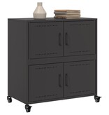 VidaXL Dressoir 68,5x39x72 cm koudgewalst staal zwart