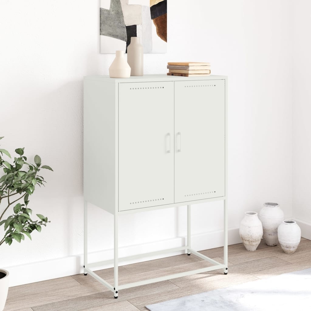 VidaXL Tv-meubel 68x39x60,5 cm staal wit