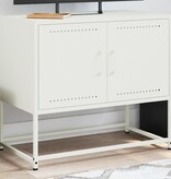 VidaXL Tv-meubel 68,5x39x60,5 cm staal wit